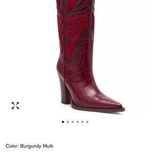Steve Madden Kaz Burgundy Cowboy Boots